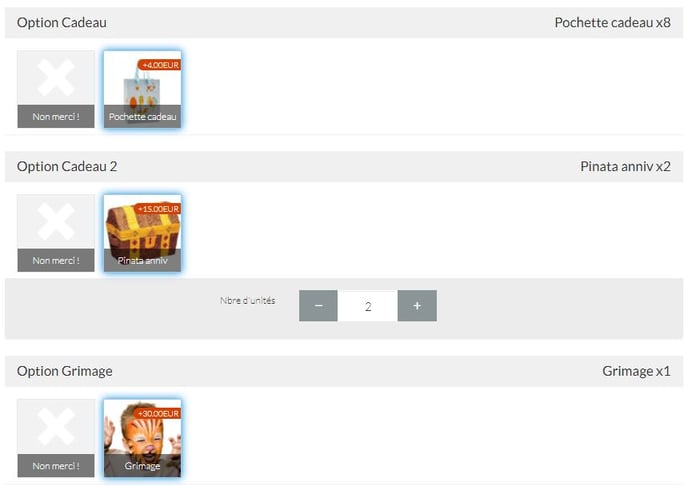 commande option
